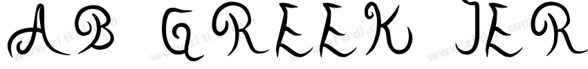 AB GREEK JERSEY字体转换